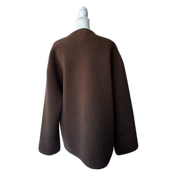 Rebecca Minkoff Shearling Toggle Jacket Womens Large Brown Quiet Luxury Chic NWT - Picture 4 of 15
